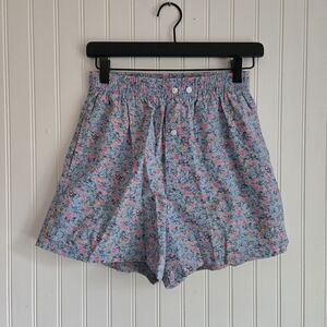 Memphis Vintage 90's Womens Floral Boxer Shorts 100% Cotton